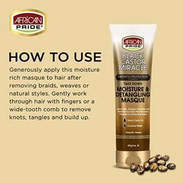African Pride Black Castor Take Down Masque for Hair