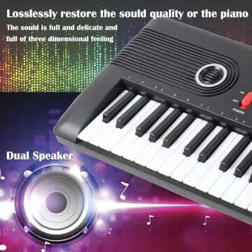 61 Key Digital Piano for Beginners and Kids - Portable & Fun