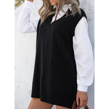 Elevate Your Fall Style with EVALESS V Neck Sweater Vest