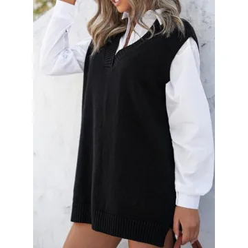 Elevate Your Fall Style with EVALESS V Neck Sweater Vest