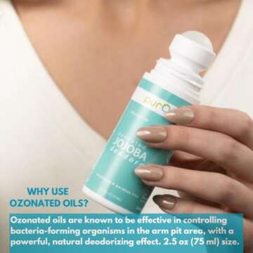 PurO3 Organic Jojoba Oil Deodorant - Vegan & Natural