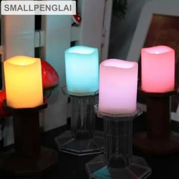 Multi Color Changing Flameless Votive Candles with Remote, 10 Pack Colored Battery Operated Flickering Electric LED Tea Lights Bulk for Christmas Party Wedding Decorations, Batteries Incl.