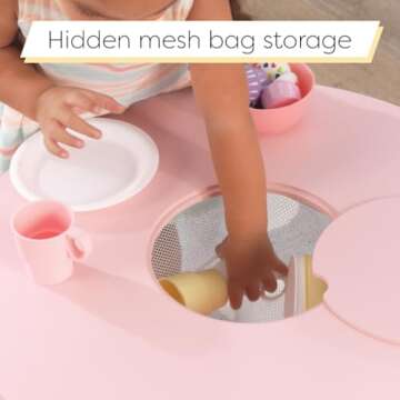 KidKraft Round Table & 2 Chair Set - Storage & Style