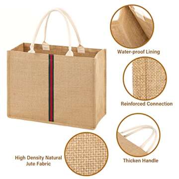 Trifabricy Large Beach Bag - Waterproof Straw Tote