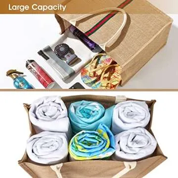 Trifabricy Large Beach Bag - Waterproof Straw Tote