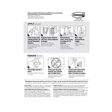Command Spray Bottle Hangers, White, Holds up to 32 fl oz., 2-Hangers, 4-Strips, Organize Damage-Free (Pack of 2)