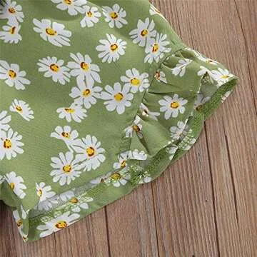 FYBITBO Toddler Floral Halter Romper Jumpsuit Outfit