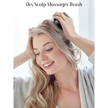 HEETA 2 Pack Hair Scalp Massager Shampoo Brush for Hair Growth, Hair Scalp Scrubber with Soft Silicone, Wet and Dry Hair Detangler (Black & Purple)