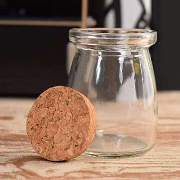 Brajttt Mini Glass Favor Jars with Cork Lids for Unique Gifts