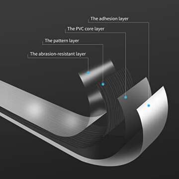 Art3d 36-Pack 54 Sq.ft Peel and Stick Floor Tiles Vinyl Plank Flooring Wood Look, Adhesive and Waterproof Tile Sticker for Bedroom, Living Room, Kitchen, RV in Black