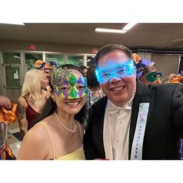 Yowivon LED Glasses Cyberpunk Style Color Changing Fun