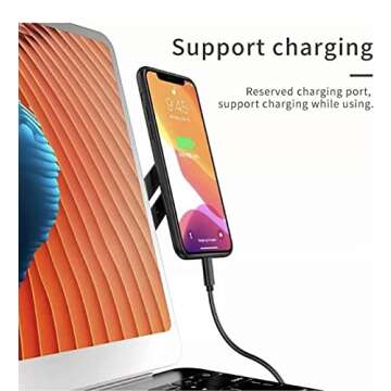 Aporia - Magnetic Cellphone Mount for Laptop, Foldable Monitor Side Phone Holder Attach to Computer Monitor for Smart Phones (Rose Gold)