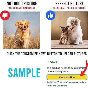 Customyself Custom Pillow Personalized Photo Pillow Pet Pillow Duplex Printing Shape Photo Pillow with Pet, Idol, Face, Throw Pillow Personalized Photo Gifts for Christmas (16inches)