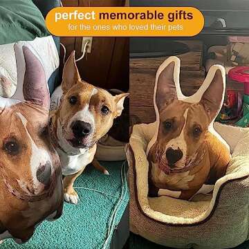 Customyself Custom Pillow Personalized Photo Pillow Pet Pillow Duplex Printing Shape Photo Pillow with Pet, Idol, Face, Throw Pillow Personalized Photo Gifts for Christmas (16inches)