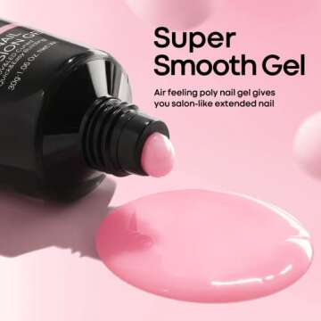 Modelones Poly Nail Gel Kit 6 Colors Extension Builder Enhancement Professional Starter Kit All-in-O...