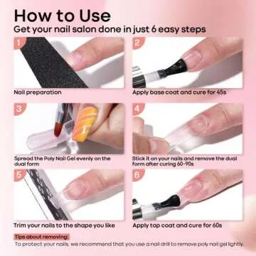 Modelones Poly Gel Nail Kit Complete 6 Color Set