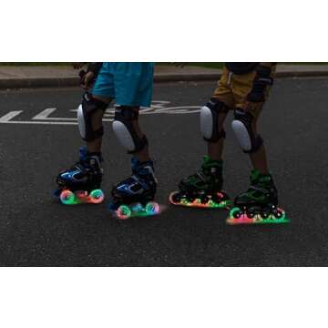 MammyGol Kids Inline Skates with Lightup Wheels 1-4 Size