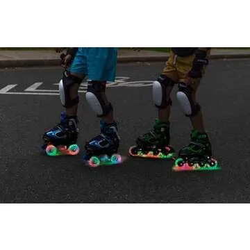 MammyGol Kids Inline Skates with Lightup Wheels 1-4 Size