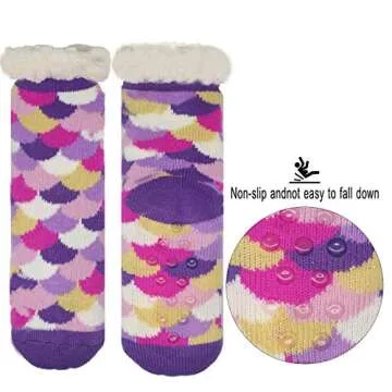 Winter Kids Fuzzy Slipper Socks for Cozy Comfort
