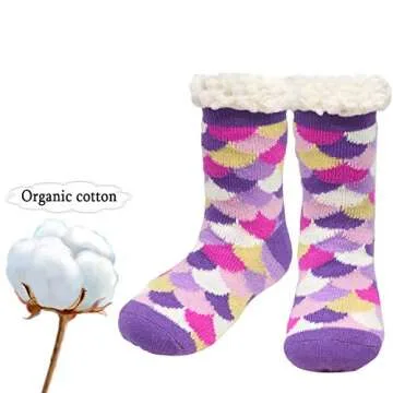 Winter Kids Fuzzy Slipper Socks for Cozy Comfort