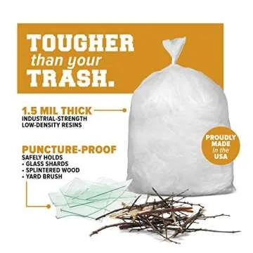 Durable Plasticplace 95-96 Gallon Garbage Can Liners