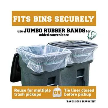 Durable Plasticplace 95-96 Gallon Garbage Can Liners