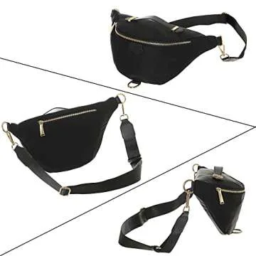 INICAT Fanny Packs for Women,Fashion Waist Packs Crossbody Bum Bag with Adjustable Strap for Travel Sports (Style3-Coffee)