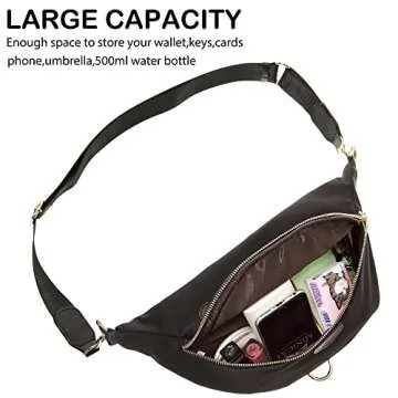 INICAT Fanny Packs for Women,Fashion Waist Packs Crossbody Bum Bag with Adjustable Strap for Travel Sports (Style3-Coffee)