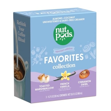 nutpods Favorites Collection - Unsweetened Non Dairy Creamer - Toasted Marshmallow, French Vanilla a...