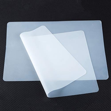 Silicone Mats for Crafts, Translucent, Non-Slip Heat Resistant, 11.8×15.7In (2/Pack) Silicone Place...