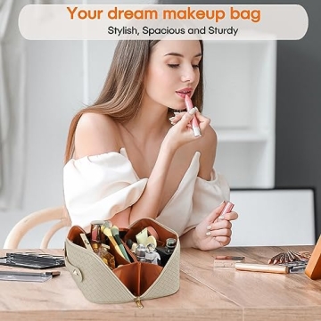 ALEXTINA Makeup Organizer Bag - Large Capacity & Waterproof