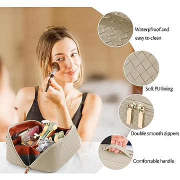 ALEXTINA Makeup Organizer Bag - Large Capacity & Waterproof