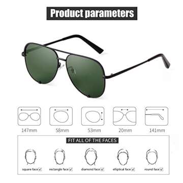 Stylish SORVINO Oversized Aviator Sunglasses for Everyone