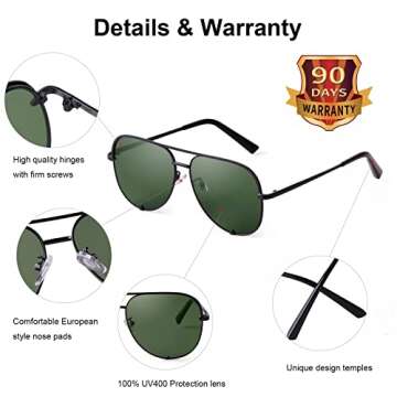 Stylish SORVINO Oversized Aviator Sunglasses for Everyone