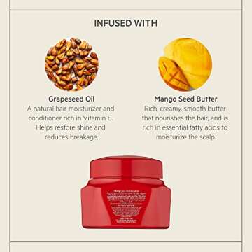 TPH by Taraji After Dark Overnight Hair Mask with Grapeseed Oil, 8 fl oz - Nourishing Repair for Dry...