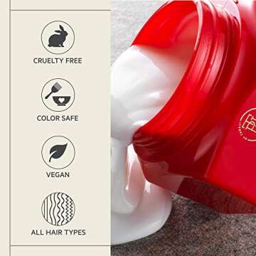 TPH by Taraji After Dark Overnight Hair Mask with Grapeseed Oil, 8 fl oz - Nourishing Repair for Dry Damaged Hair, Helps Reduce Breakage for All Hair Textures, Cruelty Free, Vegan for Women & Men