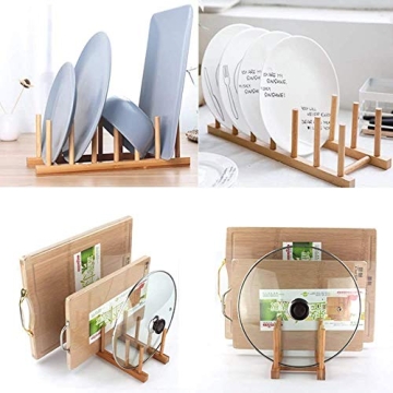 Compact Bamboo Dish Rack for Stylish Kitchen Organization