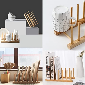 Compact Bamboo Dish Rack for Stylish Kitchen Organization