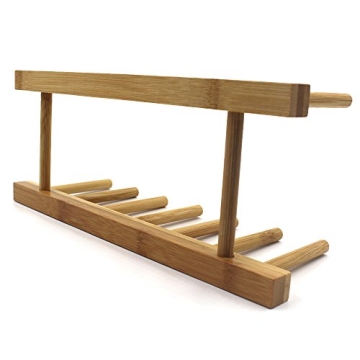 Compact Bamboo Dish Rack for Stylish Kitchen Organization