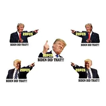 BumperBros 100 Variety Pack Biden Did That Donald Trump Joe Biden Funny - High Gas Prices - Weatherproof - UV Resistant Stickers