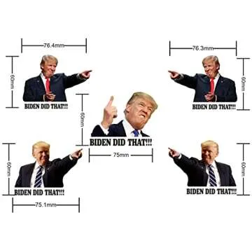 BumperBros 100 Variety Pack Biden Did That Donald Trump Joe Biden Funny - High Gas Prices - Weatherproof - UV Resistant Stickers