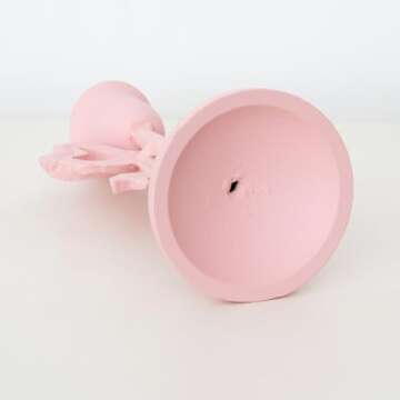 Elegant White Bow-Knot Iron Taper Candle Holder for Home Decor