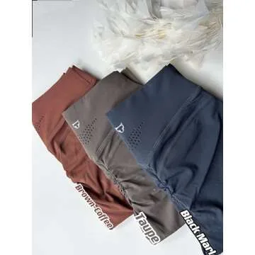 Women's Yoga Pants 7/8 High Waisted Workout Yoga Leggings for Women Butt Lifting Tummy Control Booty Tights (Taupe, XS)