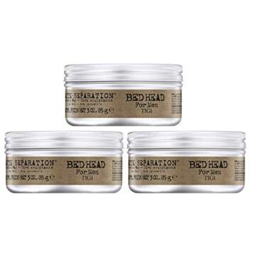 TIGI Bed Head Matte Separation Workable Wax - Strong Hold for Men's Hairstyles - 3 oz (3 Pack)