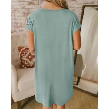 Stylish BTFBM Women V Neck Summer Dress with Pockets
