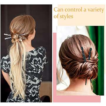 Stylish 12 Piece Vintage Acetate Hair Sticks Set