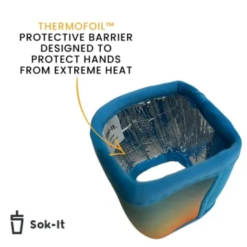 Sok It HotSok Coffee & Tea Reusable Insulated Neoprene Cup Sleeve (Feathered Foliage)