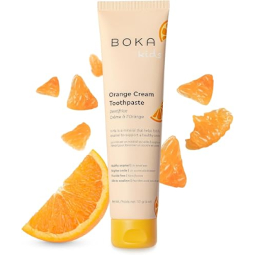 Boka Fluoride Free Toothpaste Nano Hydroxyapatite, Sensitive Teeth Care & Whitening - Orange Cream F...