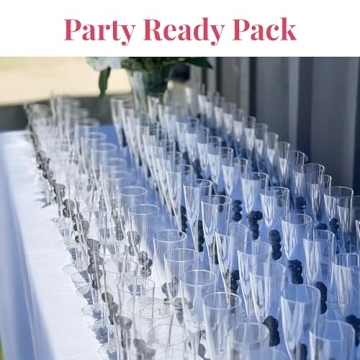 Elegant Prestee Plastic Champagne Flutes - 24 Pack for Parties