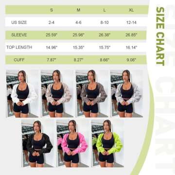 Zwurew Bolero Shrug Dark Grey Sweatshirts Long Sleeve Workout Tops for Women 2024 Shrugs Y2K Clothes Gym Shrug